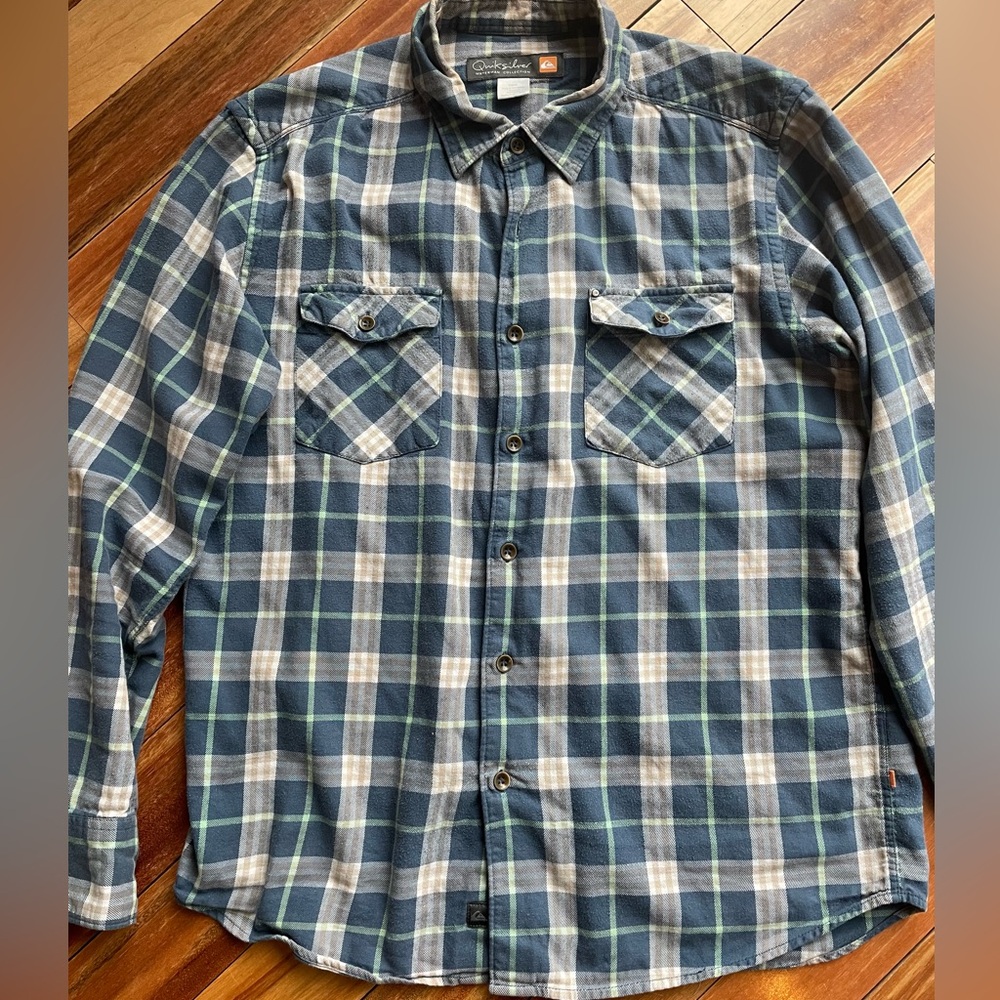 Quiksilver Waterman Plaid Flannel Shirt